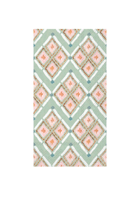 Paper Guest Towels Pack/20 Watercolor Coast Diamonds-Coastal
