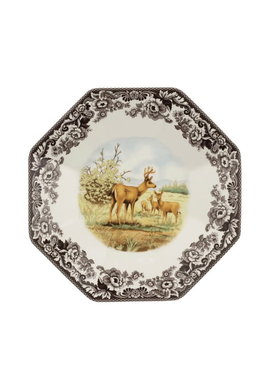 Woodland Octagonal Platter 14 Inch, Deer