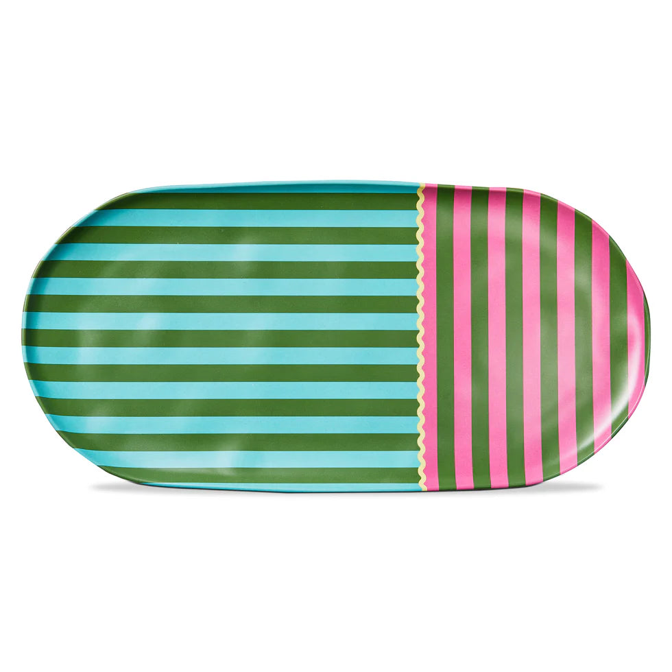 Cabana Stripe Melamine Platter