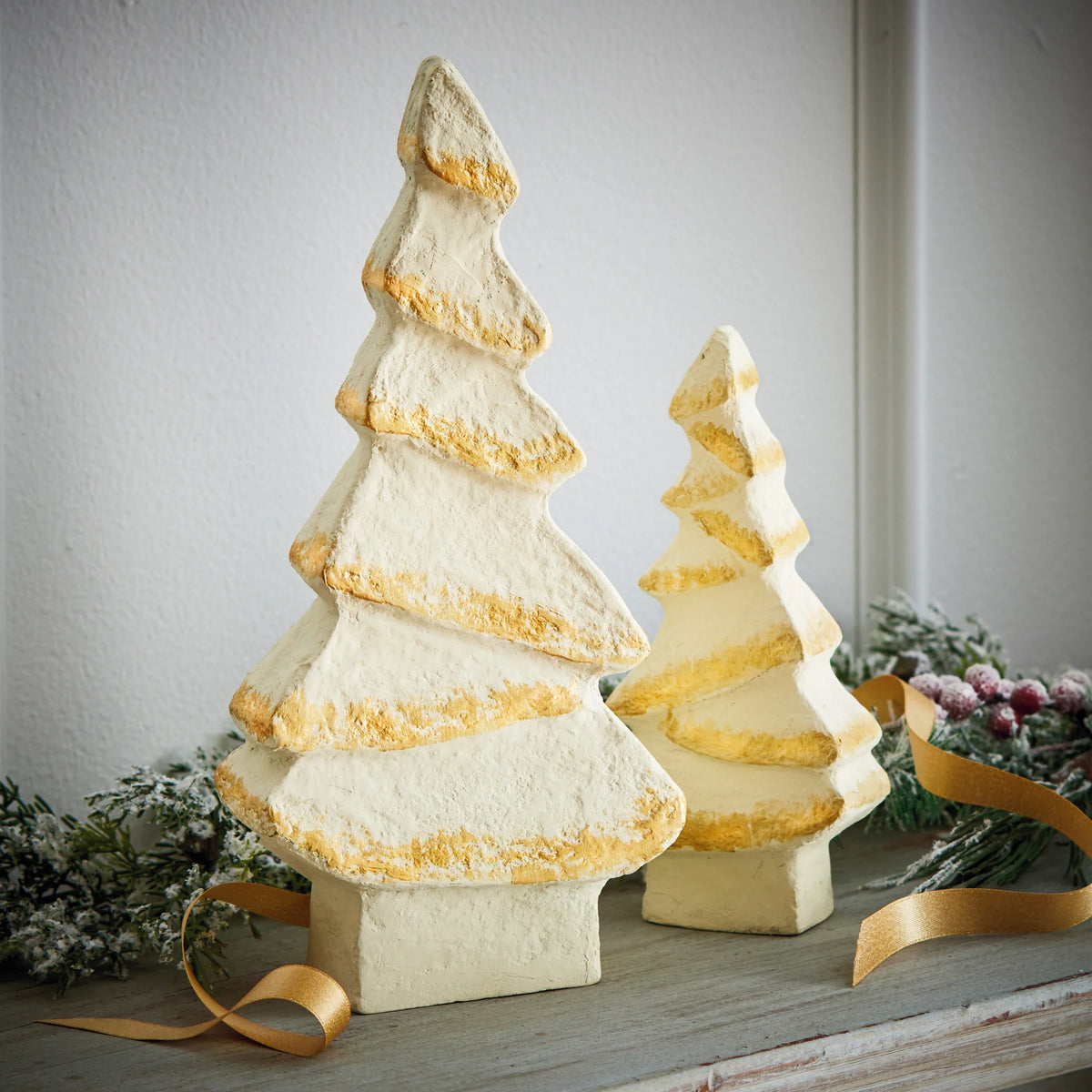 Peace On Earth Paper Mache Tree Decor Large