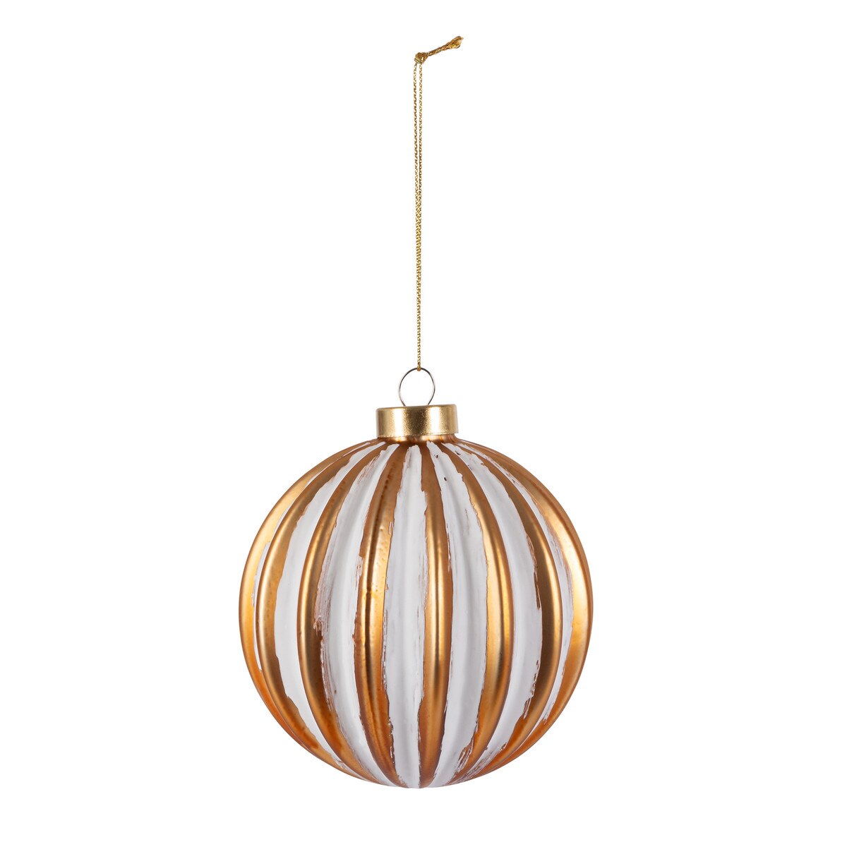 Burnished Gold Ball Ornament