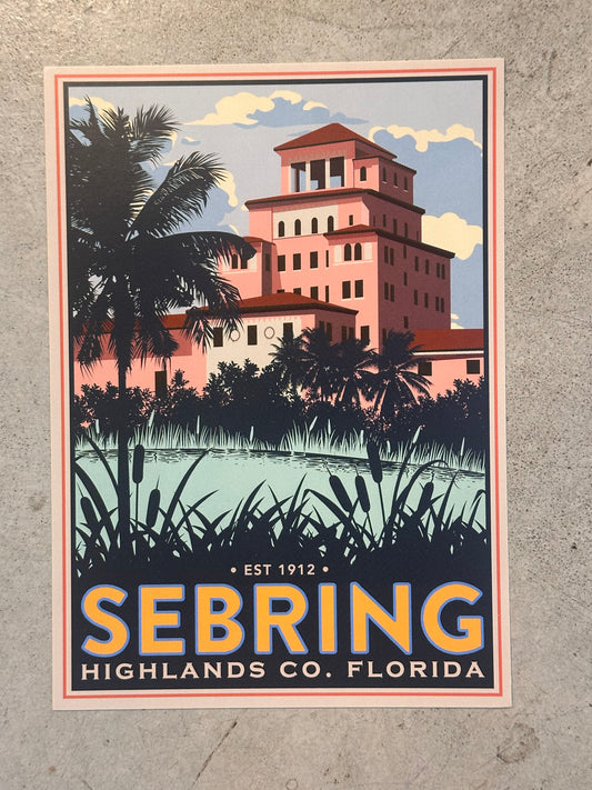 Sebring Harder Hall Post Card
