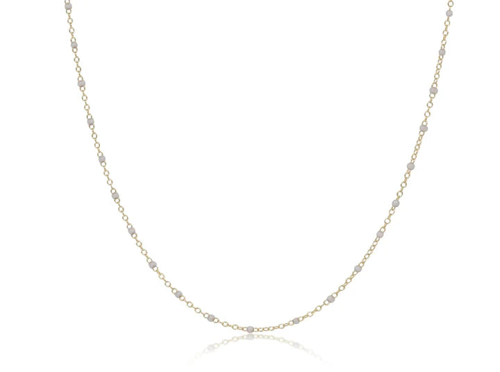 17" Choker Simplicity Chain Gold - 2mm Pearl