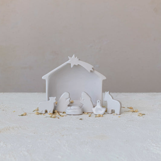 Stoneware Nativity Set