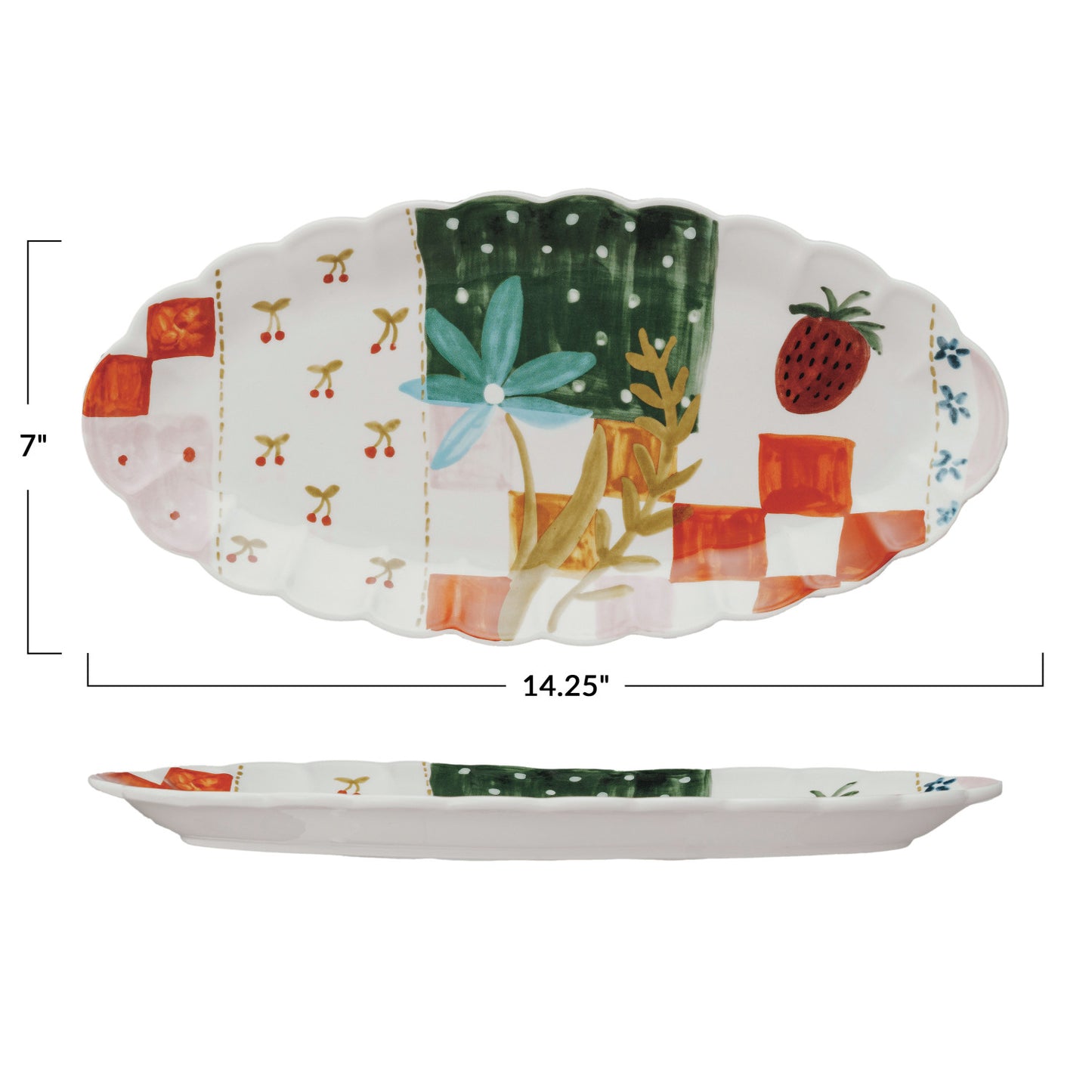 Picnic Art Scalloped Platter