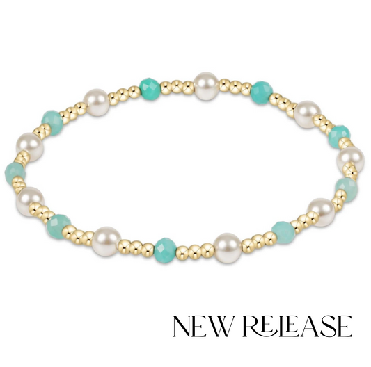 Pearl Sincerity Pattern 4mm Bead Bracelet - Amazonite