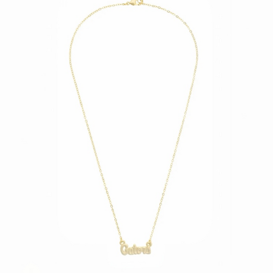 Florida Gators 24K Stamped Logo Necklace