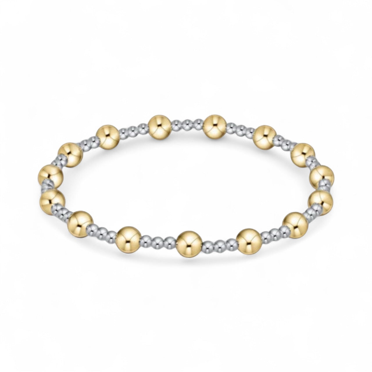 Classic Sincerity Pattern Bracelet 5mm Mixed Metals