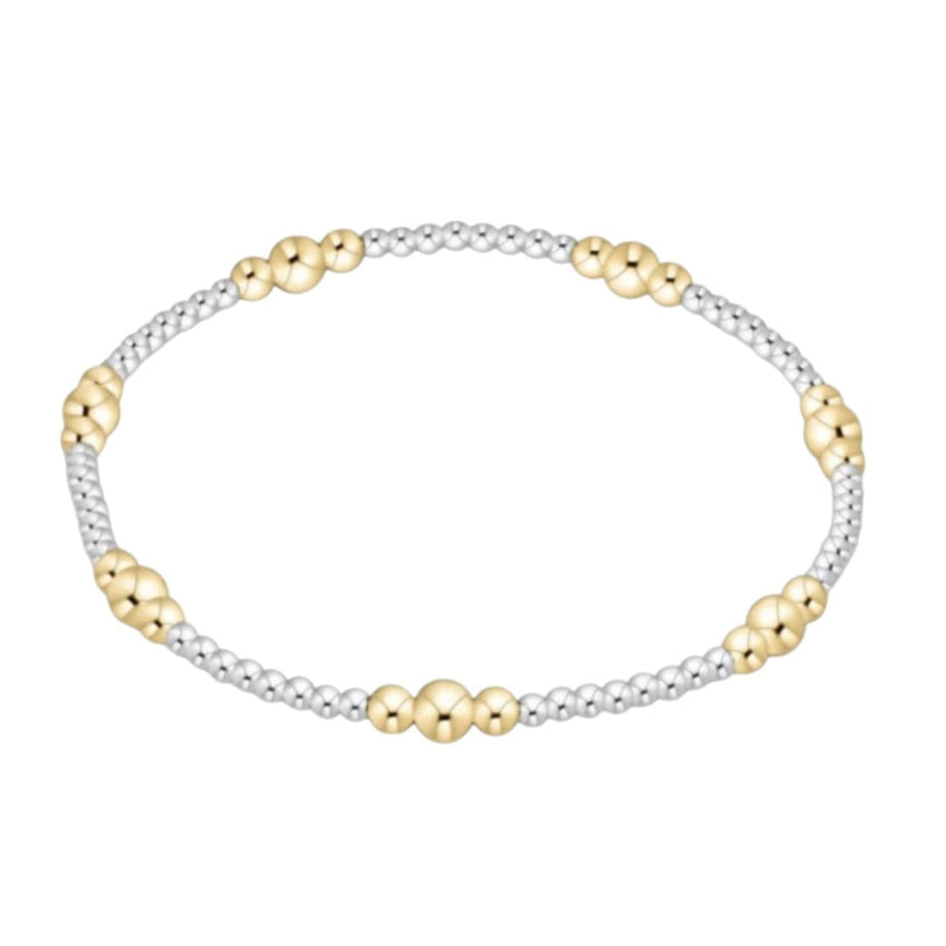 Purpose Gold Bead Bracelet Mixed Metal 4mm