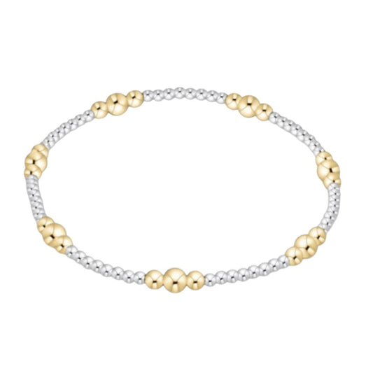 Purpose Gold Bead Bracelet Mixed Metal 4mm