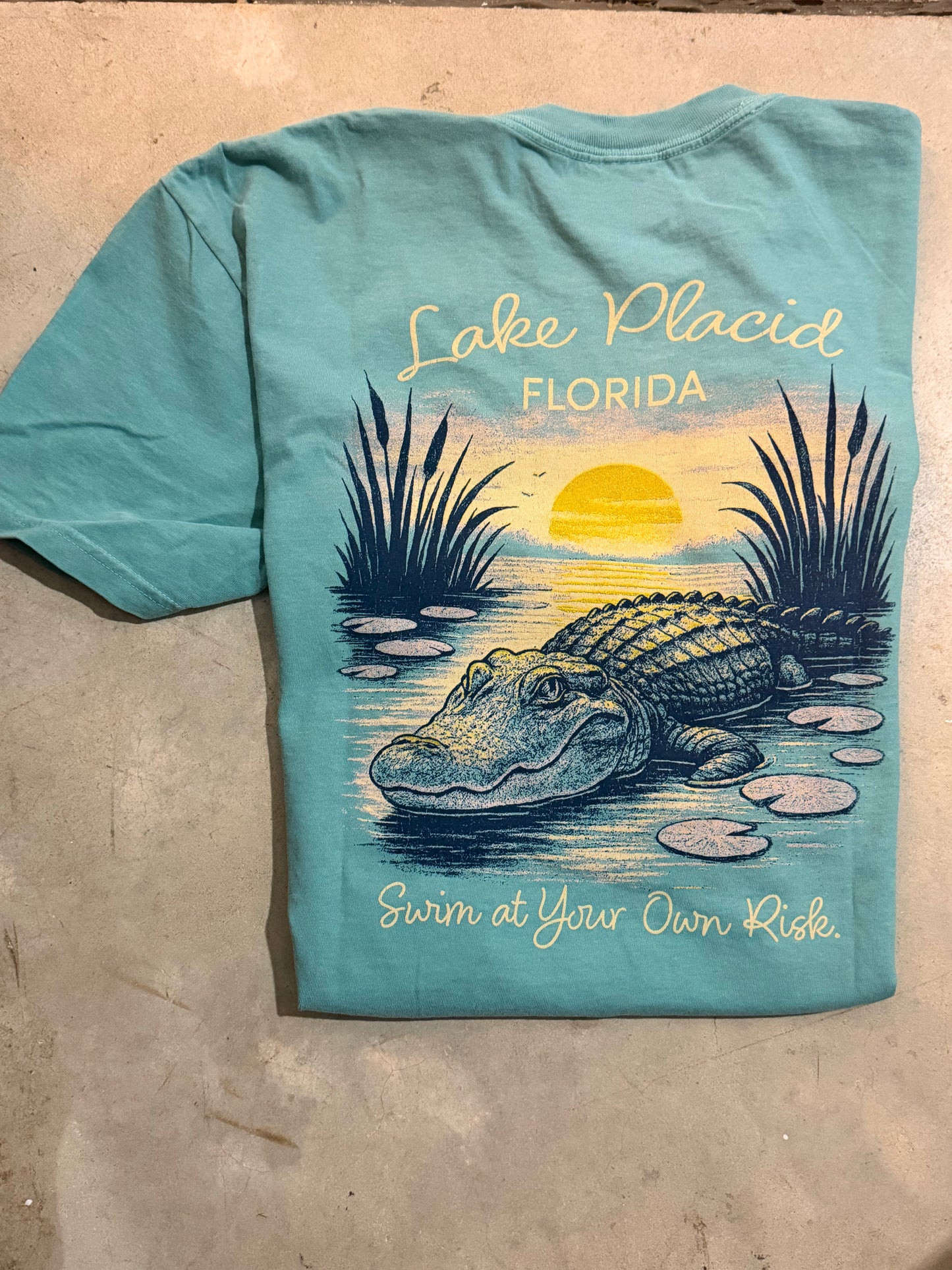 Everglades Gator Tee  "Swim at Your Own Risk"