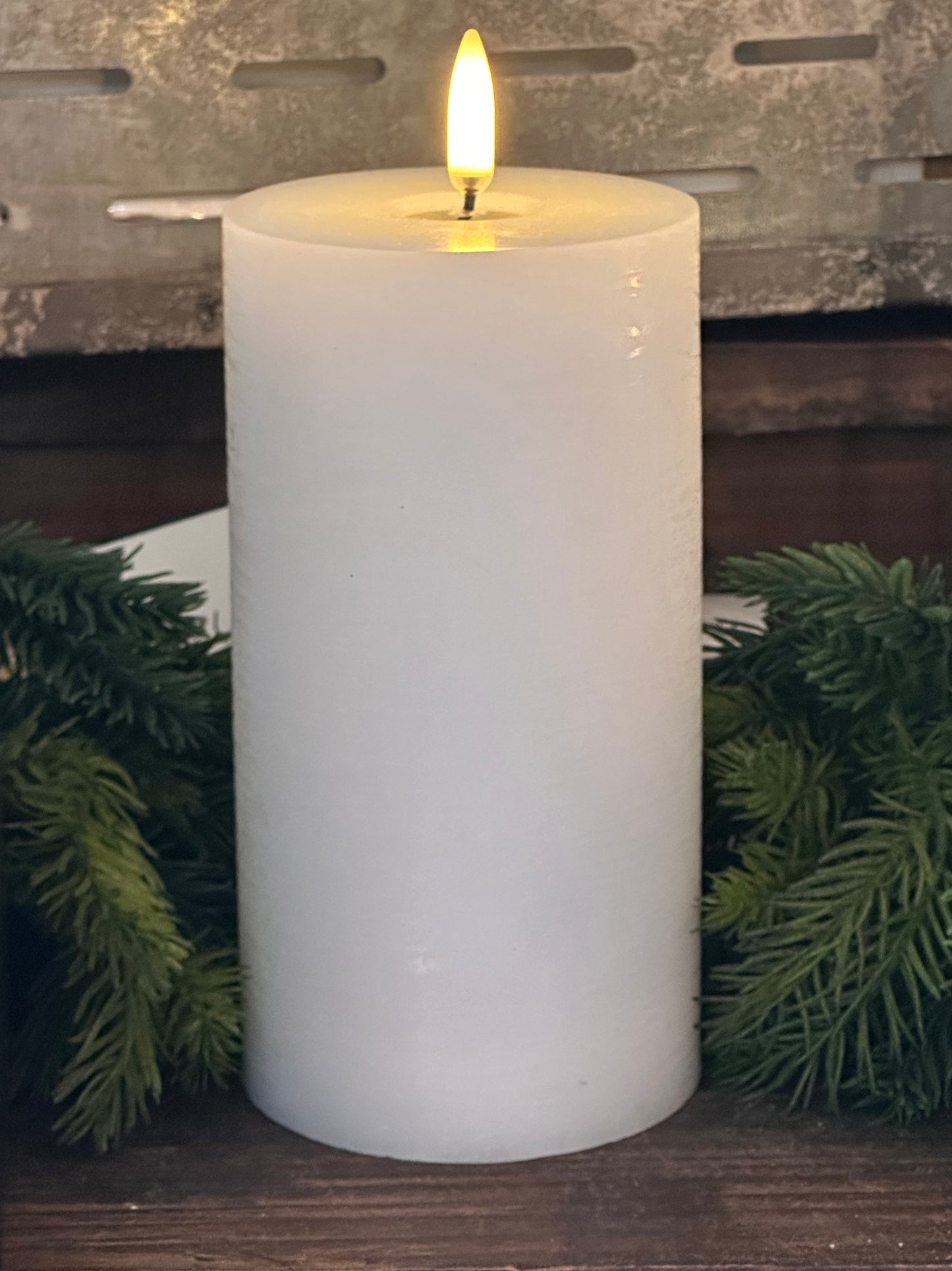 LED Pillar Candle, Ivory, Smooth 3 x 6"