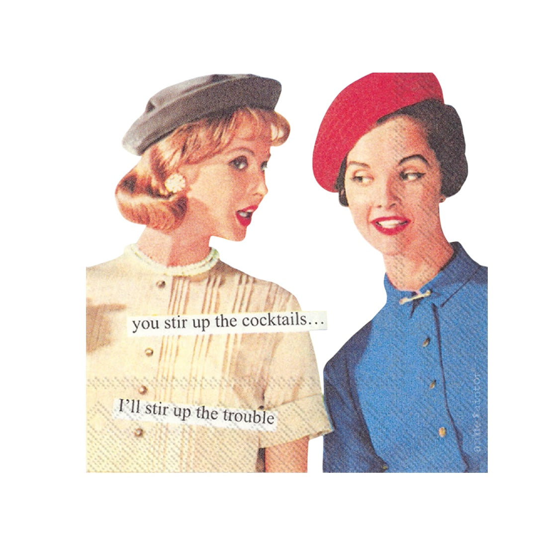 Paper Cocktail Napkins Pack of 20 Anne Taintor Stir Up