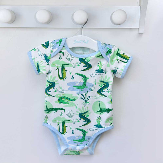 Alligator Print Baby Grow