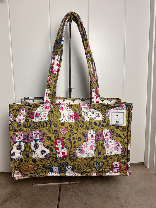 Foo Dogs Quilted Tote