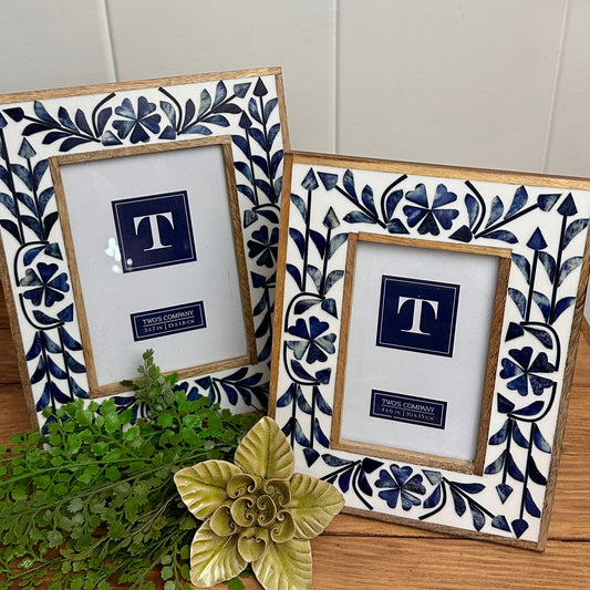 Blue Belle Bone Frame 5x7