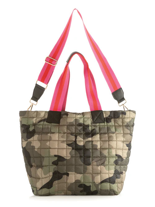 Ezera Quilted Tote-Camo