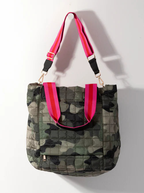 Ezera Quilted Tote-Camo