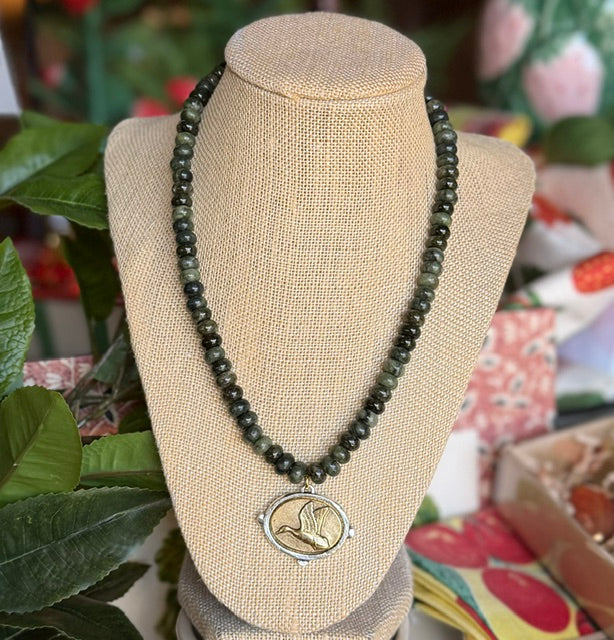 Signature Duck Necklace Small Bead Mixed Metal