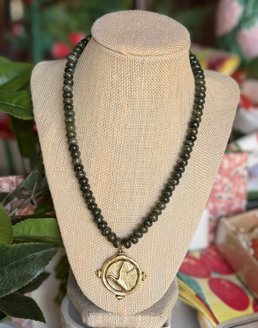 Signature Duck Necklace Small Bead Gold