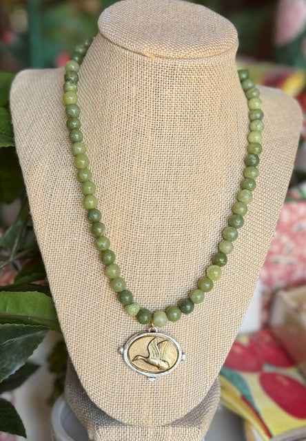 Signature Duck Necklace Small Bead Mixed Metal