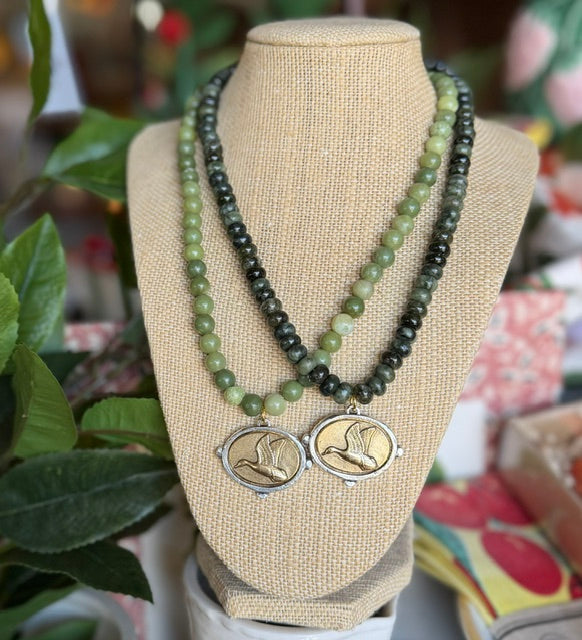 Signature Duck Necklace Small Bead Mixed Metal