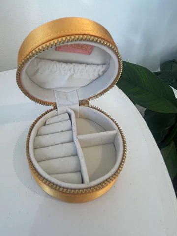 Mustard Mini Round Jewelry Box