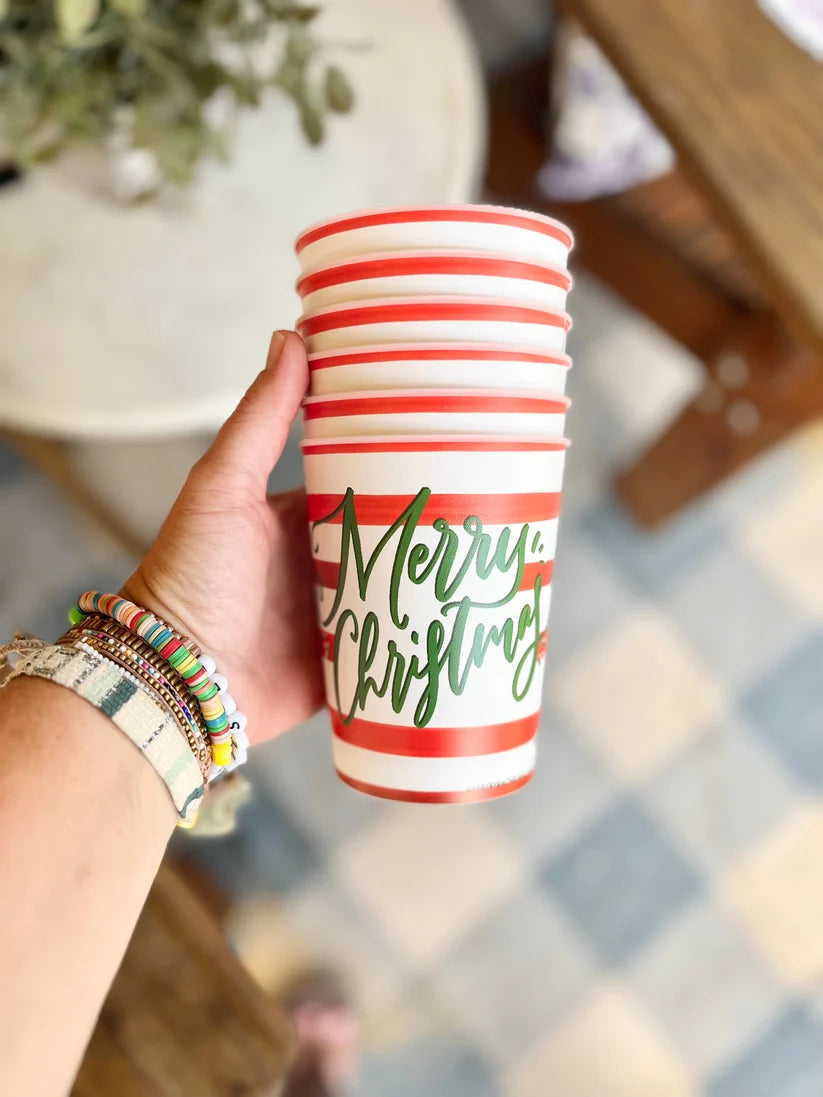 Festive Merry Christmas Reusable Party Cups