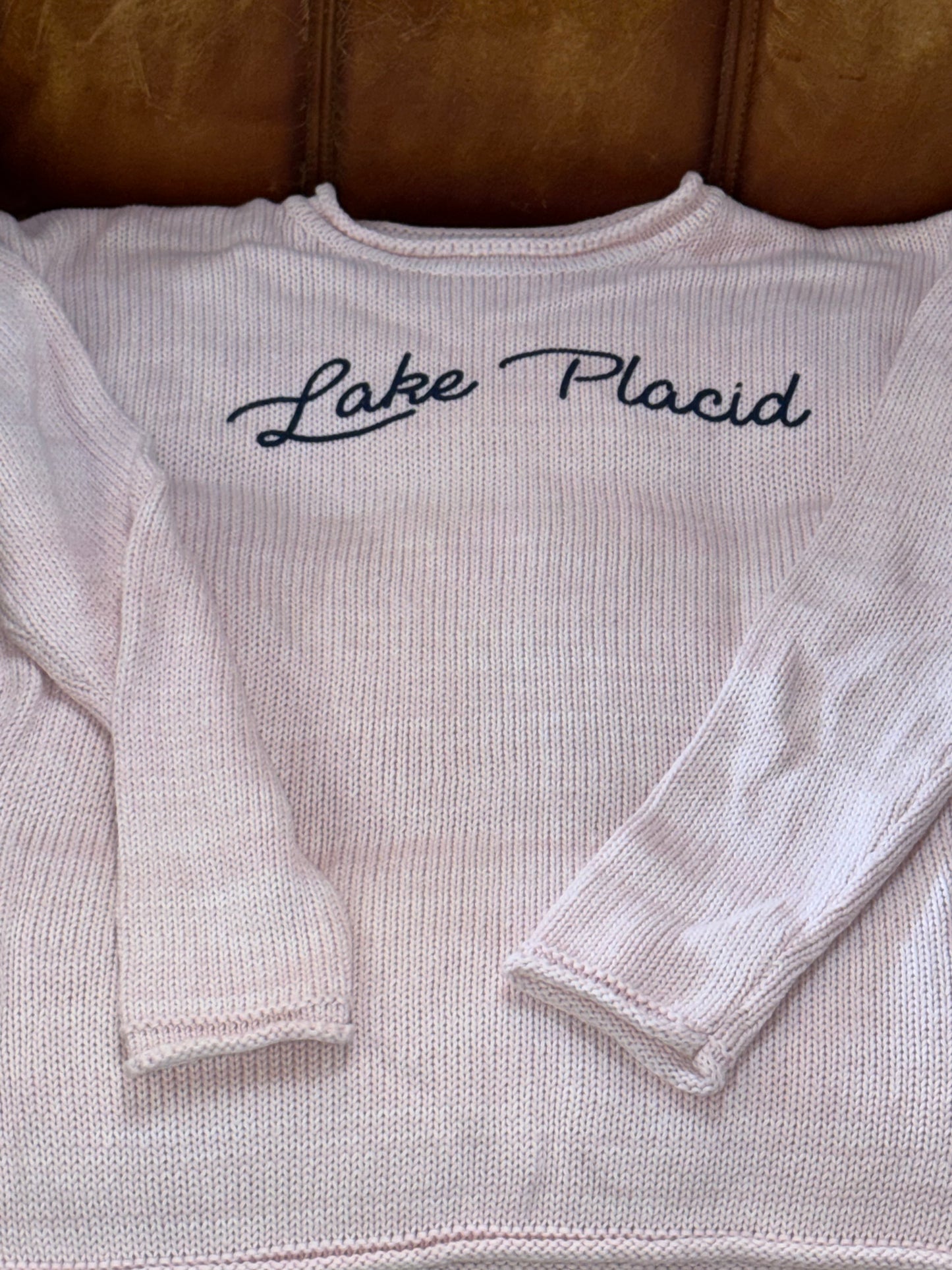 Lake Placid Cotton Poplin Sweater - Baby Pink