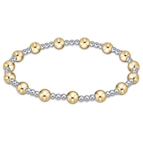 Classic Sincerity Pattern Bracelet 5mm Mixed Metals