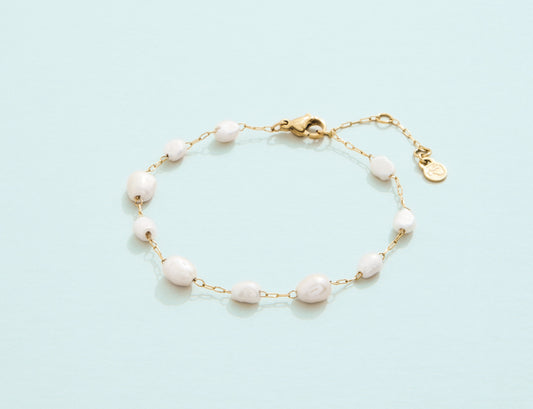 Buckingham Bracelet 7-8" Pearl