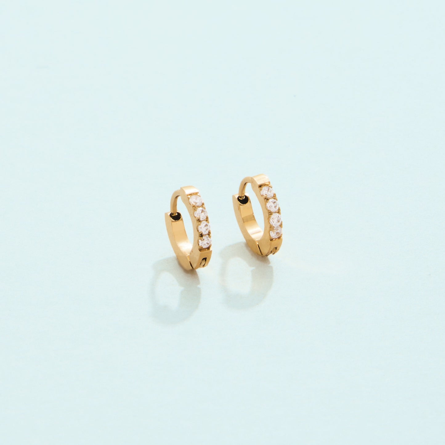 Sunrise Hoop Earrings 9mm Crystal