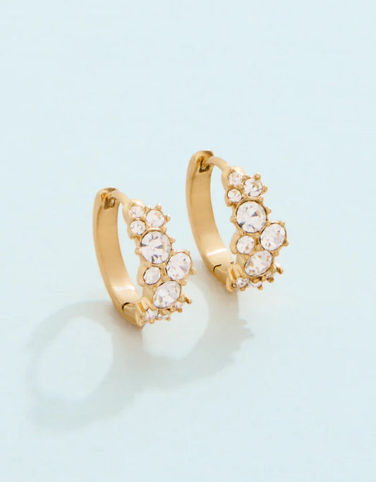 Champagne Bubbles Hoop Earrings 14mm