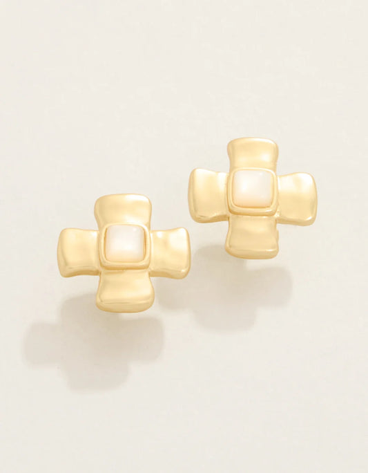 Affirmation Stud Earrings Mother-of-Pearl
