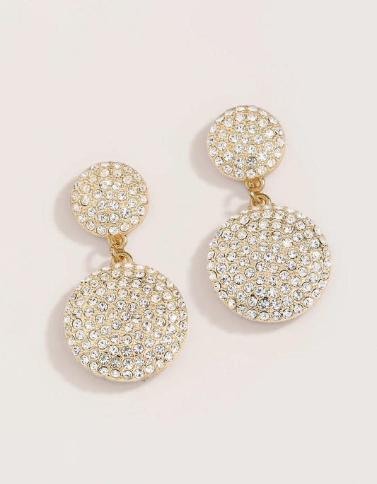 Dazzle Dot Earrings Crystal