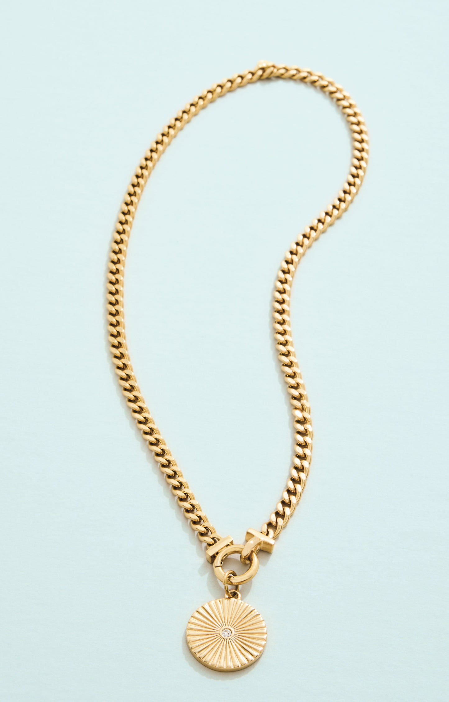 Radiant Medallion Charm Necklace 17"