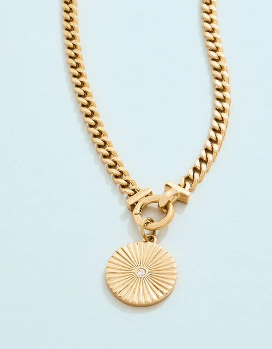 Radiant Medallion Charm Necklace 17"