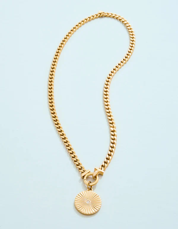 Radiant Medallion Charm Necklace 17"