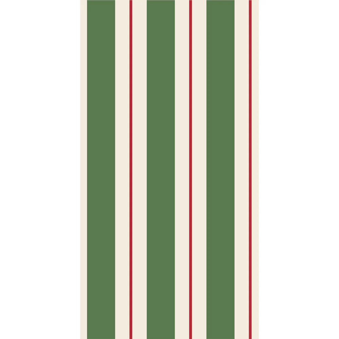 Green & Red Awning Stripe Guest Napkins