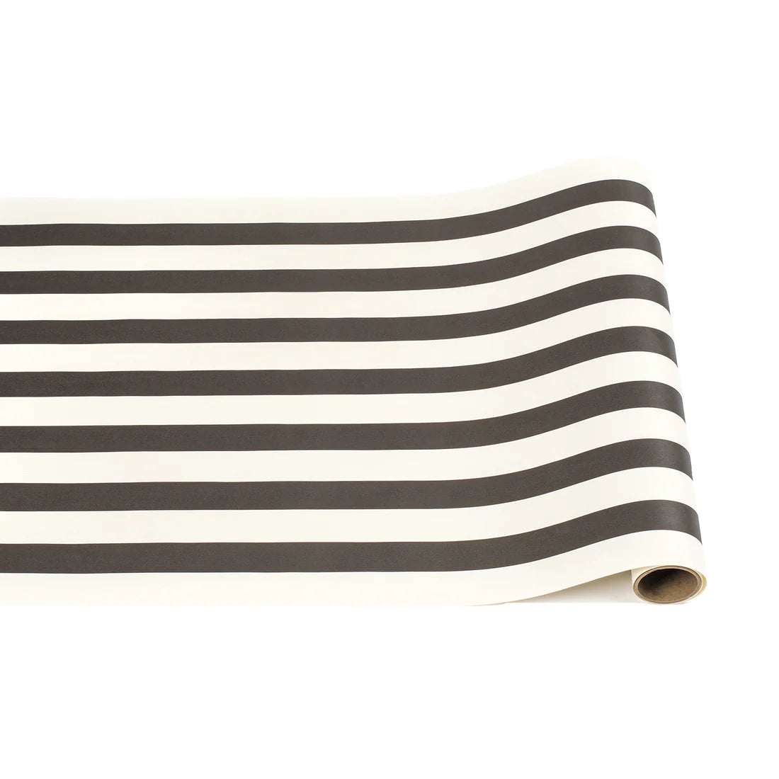 Paper Table Runner-Black Classic Stripe