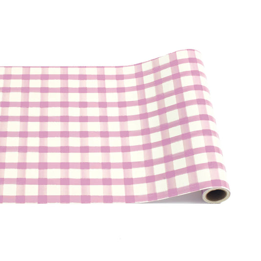 Paper Table Runner-Lilac Painted Check