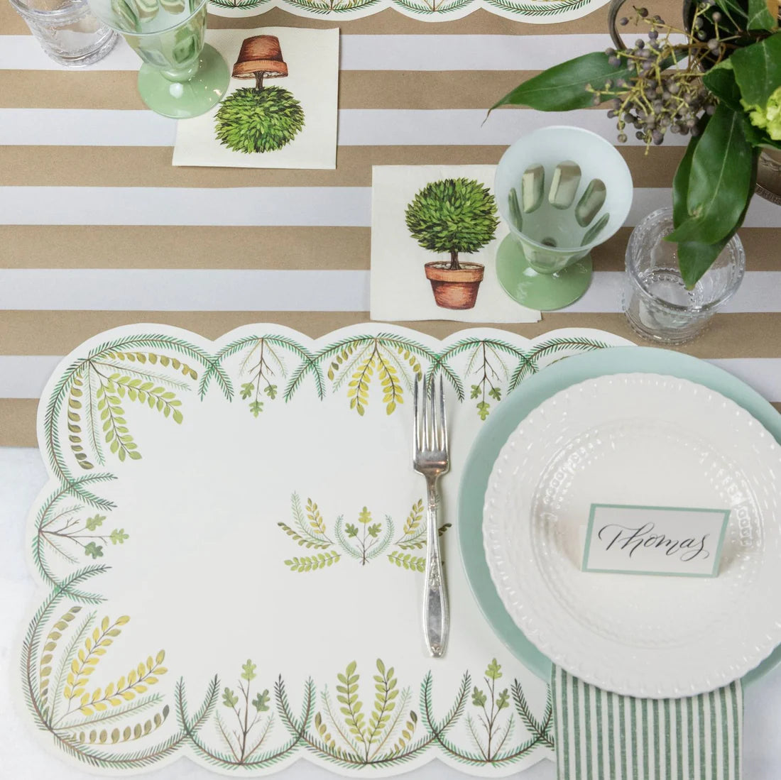 Kraft White Classic Stripe Runner