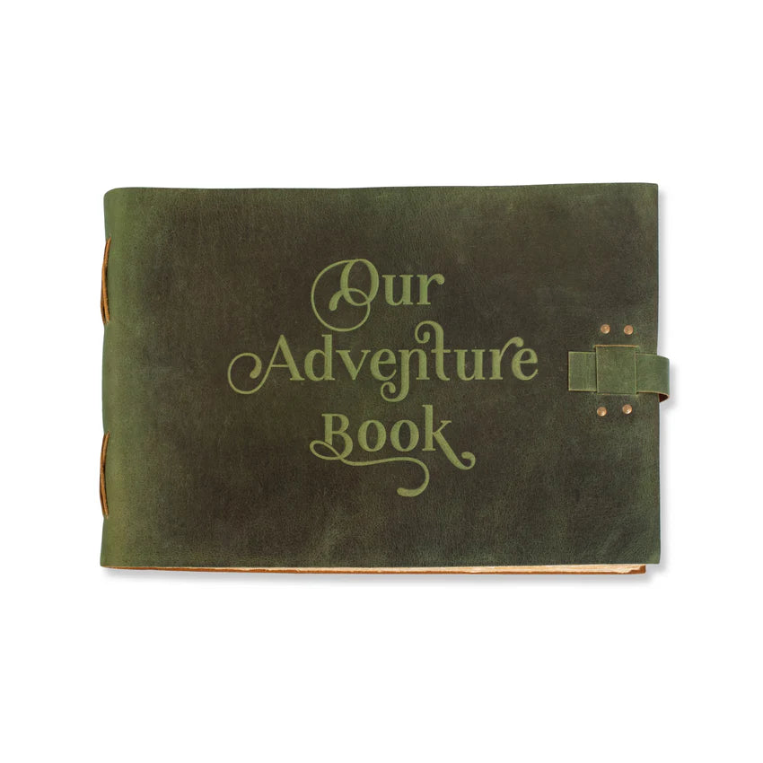 Green Embossed Adventure Guest Book