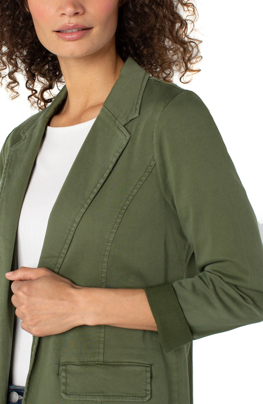 Fitted Blazer Forest Shade