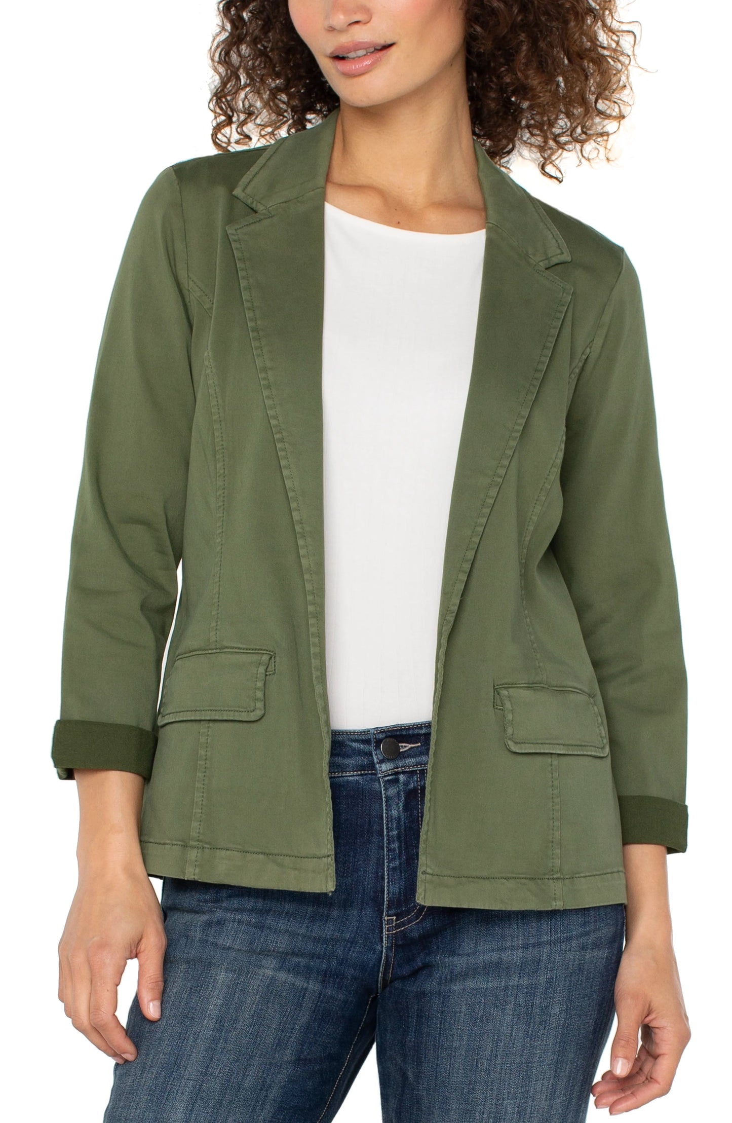 Fitted Blazer Forest Shade