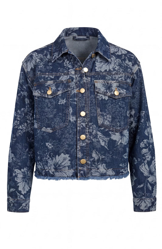 Jacquard Jacket- Lapis Grove