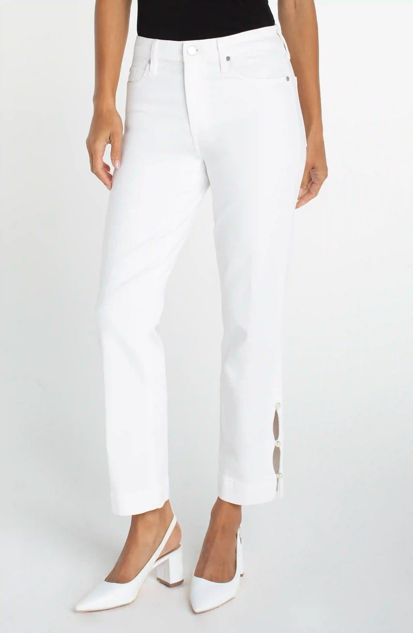 Kennedy Crop Straight With Pearl Trim