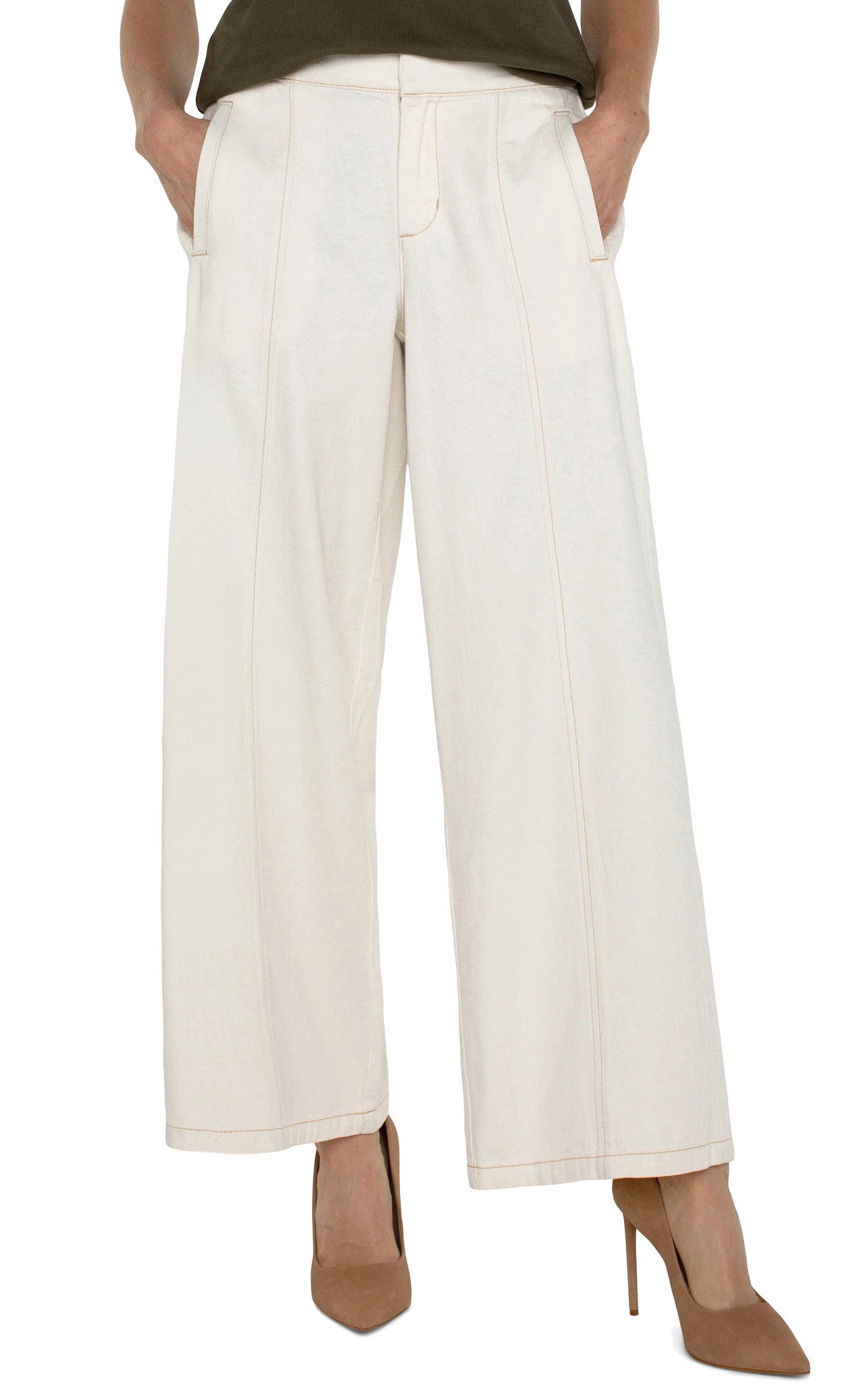 Wide Leg Trouser With Elastic Waistband