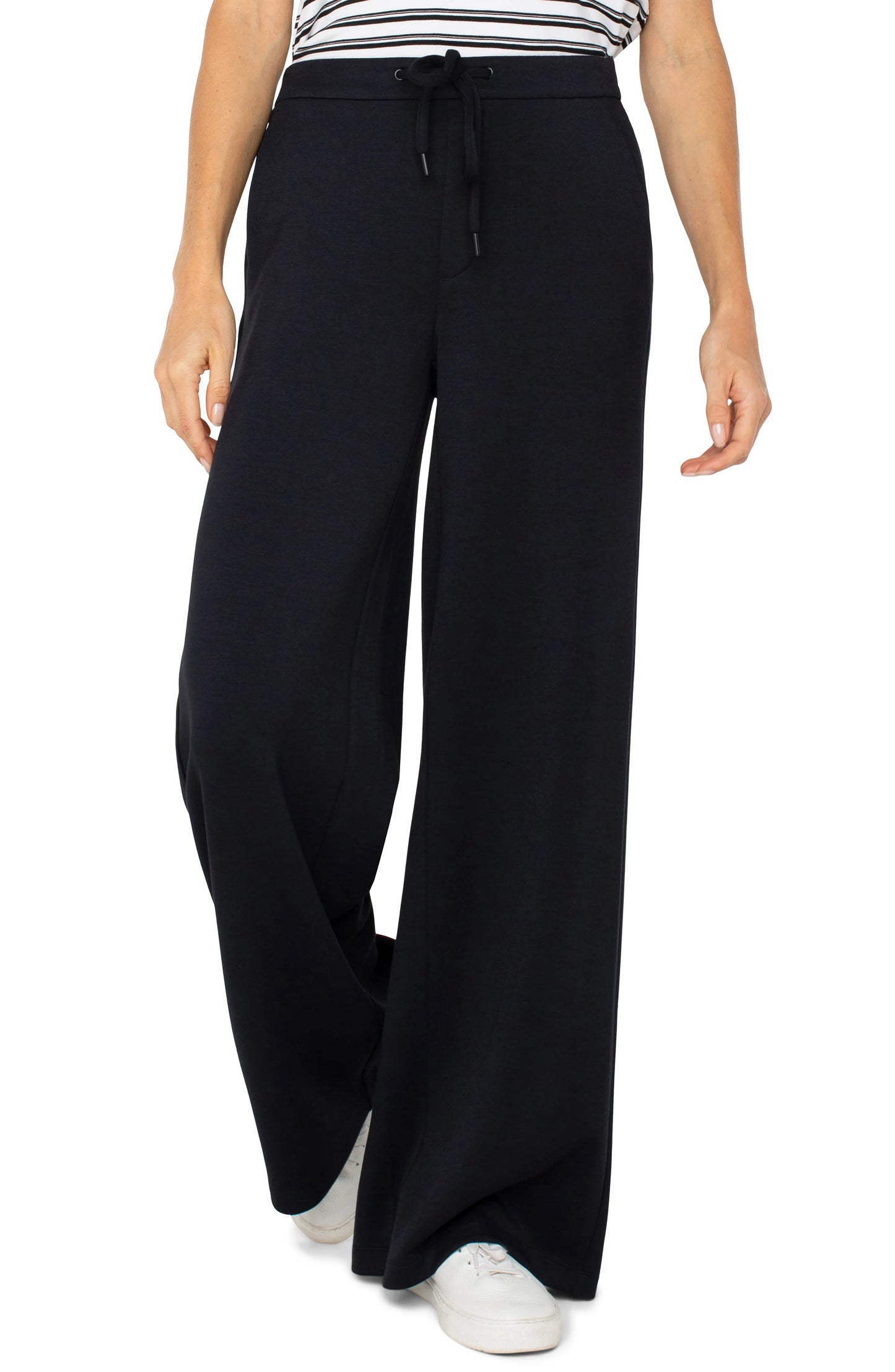 Pull-on Wide Leg Trouser Black