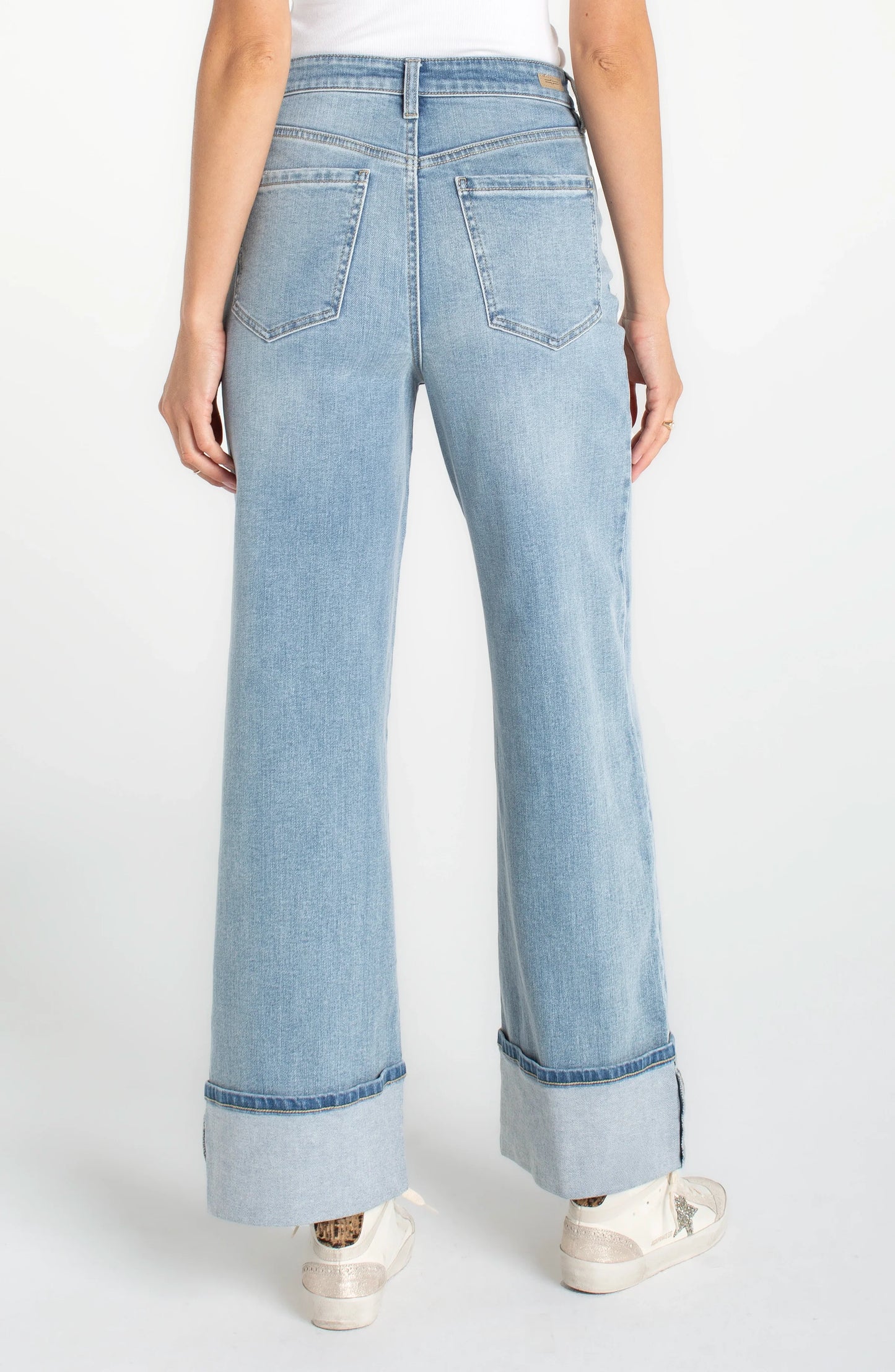 Morgan High Rise Cuffed Wide Leg